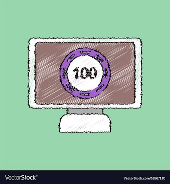 Flat shading style icon casino chip on screen vector image