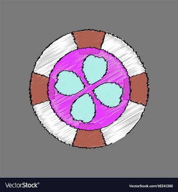 Flat shading style icon casino chip vector image