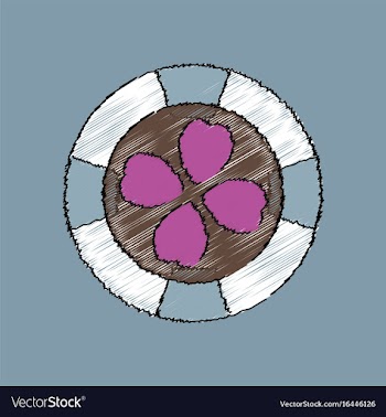 Flat shading style icon casino chip vector image