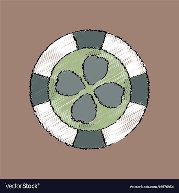Flat shading style icon casino chip vector image