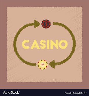Flat shading style icon casino chips vector image