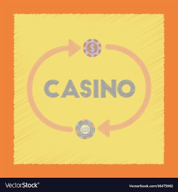 Flat shading style icon casino chips vector image
