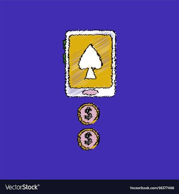 Flat shading style icon casino online vector image