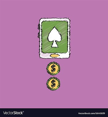 Flat shading style icon casino online vector image