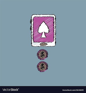 Flat shading style icon casino online vector image