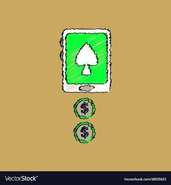 Flat shading style icon casino online vector image