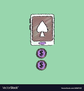 Flat shading style icon casino online vector image