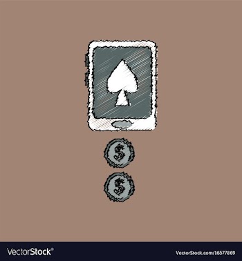 Flat shading style icon casino online vector image