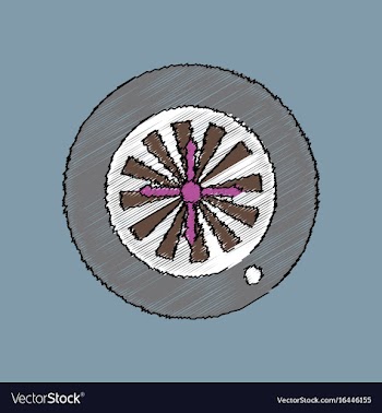 Flat shading style icon casino roulette wheel vector image