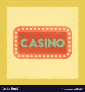 Flat shading style icon casino sign vector image