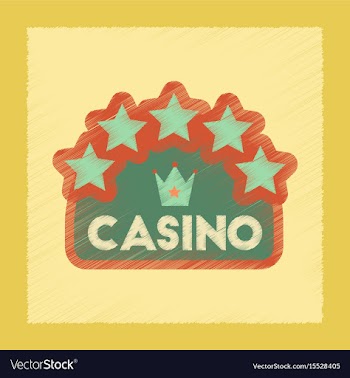 Flat shading style icon casino sign vector image