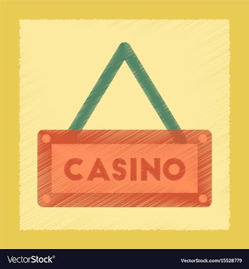 Flat shading style icon casino sign vector image