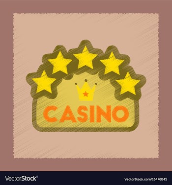 Flat shading style icon casino sign vector image