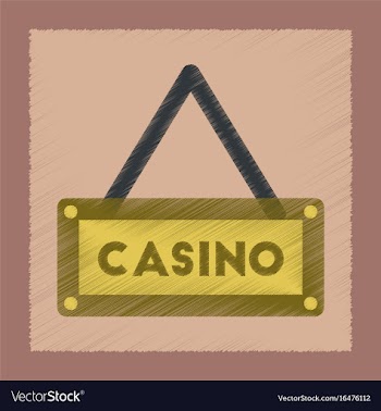Flat shading style icon casino sign vector image