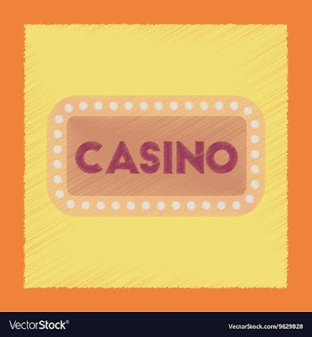 Flat shading style icon casino sign vector image