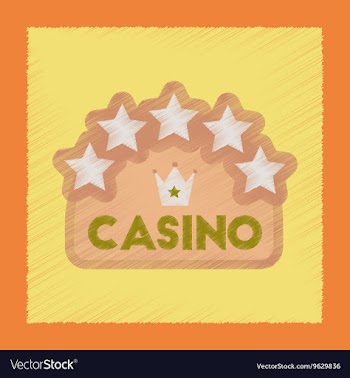 Flat shading style icon casino sign vector image