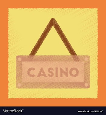 Flat shading style icon casino sign vector image