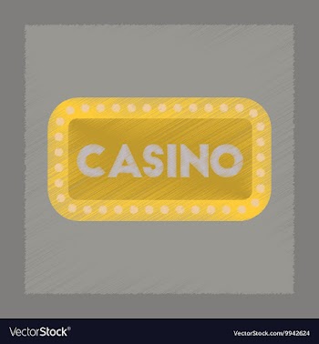Flat shading style icon casino sign vector image