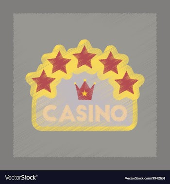 Flat shading style icon casino sign vector image