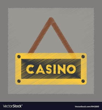 Flat shading style icon casino sign vector image