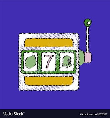 Flat shading style icon casino slot machine vector image