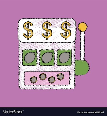 Flat shading style icon casino slot machine vector image