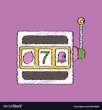 Flat shading style icon casino slot machine vector image