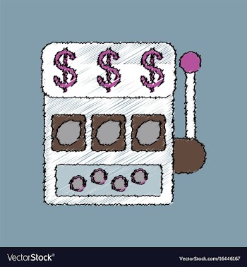 Flat shading style icon casino slot machine vector image