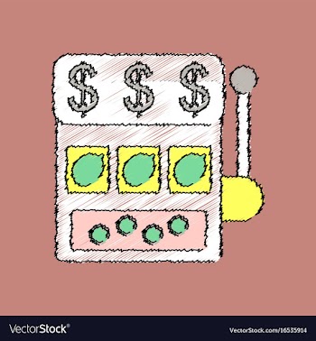 Flat shading style icon casino slot machine vector image