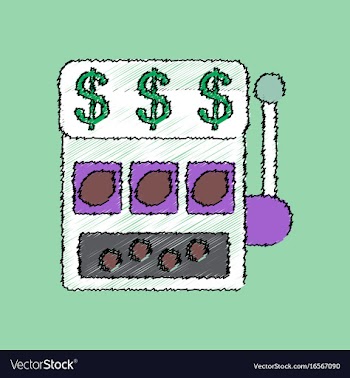 Flat shading style icon casino slot machine vector image