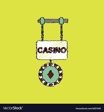 Flat shading style icon casino street banner vector image