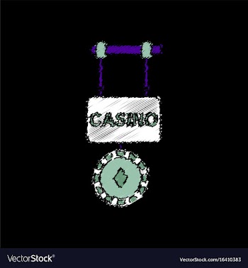Flat shading style icon casino street banner vector image