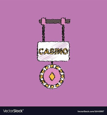 Flat shading style icon casino street banner vector image