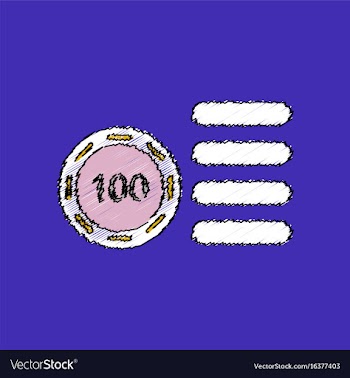 Flat shading style icon casino stuff chip vector image