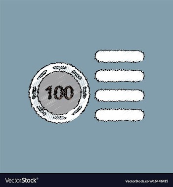 Flat shading style icon casino stuff chip vector image