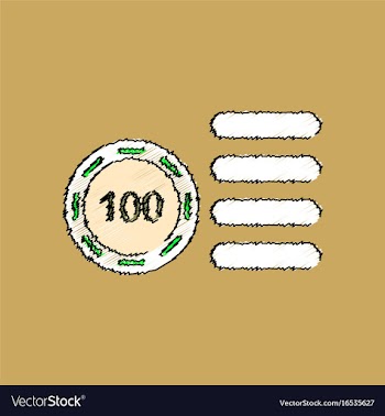 Flat shading style icon casino stuff chip vector image