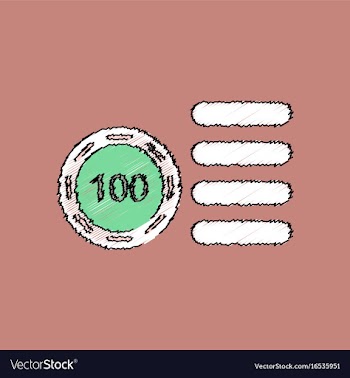 Flat shading style icon casino stuff chip vector image