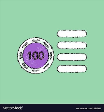 Flat shading style icon casino stuff chip vector image