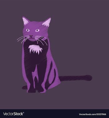 Flat shading style icon cat vector image
