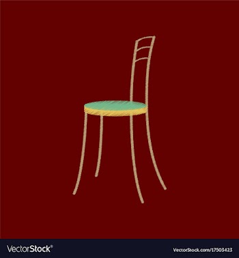 Flat shading style icon chair vector image