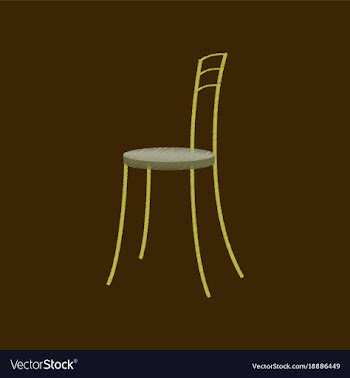 Flat shading style icon chair vector image