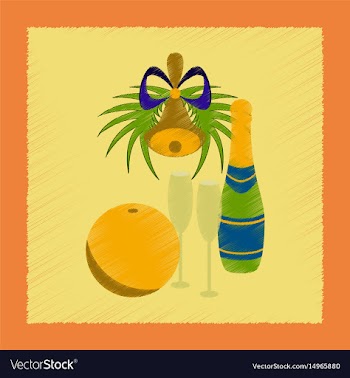 Flat shading style icon champagne bell vector image