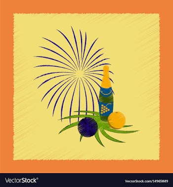Flat shading style icon champagne candles vector image