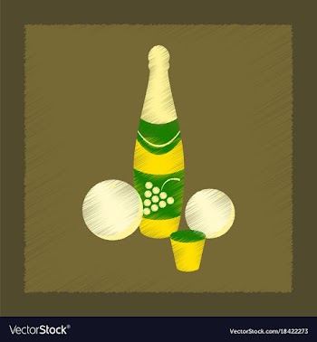 Flat shading style icon champagne oranges vector image