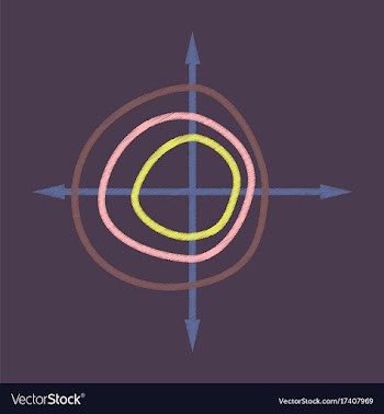 Flat shading style icon chart thin circles vector image