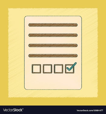 Flat shading style icon checklist questionnaire vector image
