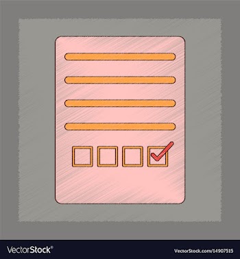 Flat shading style icon checklist questionnaire vector image