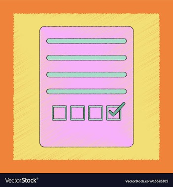 Flat shading style icon checklist questionnaire vector image