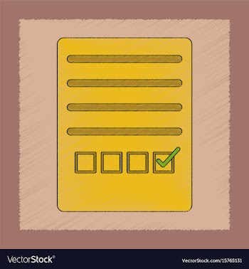 Flat shading style icon checklist questionnaire vector image