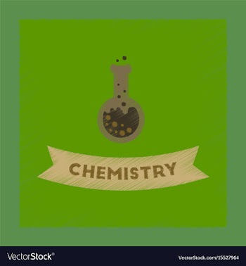 Flat shading style icon chemistry lesson vector image